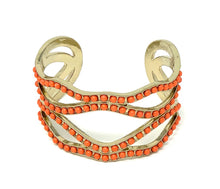 Load image into Gallery viewer, Orange-Studded Bangle
