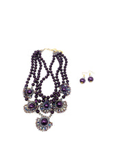 Load image into Gallery viewer, Handmade Crystal &amp; Faux Pearl Necklace Earring Set
