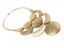 Load image into Gallery viewer, Gold Tone Hammered Necklace
