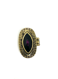 Deep Purple Charm Bracelet With Matching Ring Set