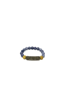 Blue Lace Semi Precious Druzy Stone Bracelet