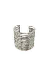 Load image into Gallery viewer, Silver Tribal Coil Cuff Bracelet
