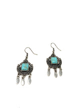 Load image into Gallery viewer, Western Filigree and Turquoise Earrings
