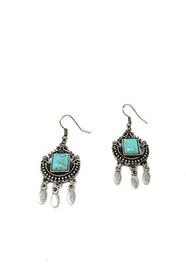 Western Filigree and Turquoise Earrings