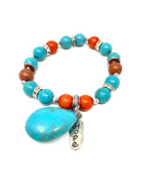 Load image into Gallery viewer, Semi Precious Bracelet with Hope Charm
