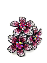 Load image into Gallery viewer, Pink and Silver Rhinestone Flower Ring
