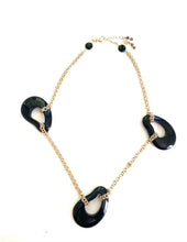 Load image into Gallery viewer, Abstract Black Resin Drops Necklace
