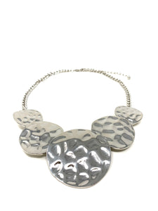 Chunky Modern Hammered Statement Necklace
