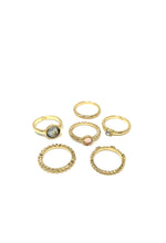 Load image into Gallery viewer, Crystal Ball Gold Tone Ring Multi Pack
