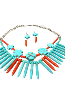 Tribal Huntress Necklace and Earring Set