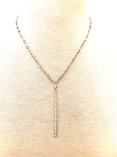 Load image into Gallery viewer, Elegant Crystal Bar Necklace and Wrap-Around Crystal Ring Set
