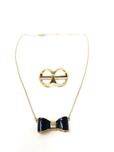 Load image into Gallery viewer, Black Tie Affair Necklace and Ring Set
