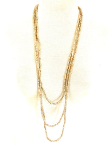 Gold Patina Layered Necklace