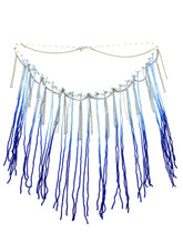 Load image into Gallery viewer, Blue Fringe Swing Necklace
