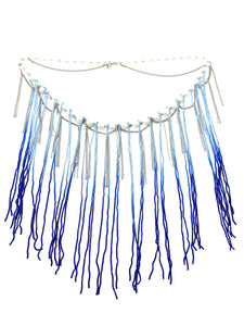 Blue Fringe Swing Necklace