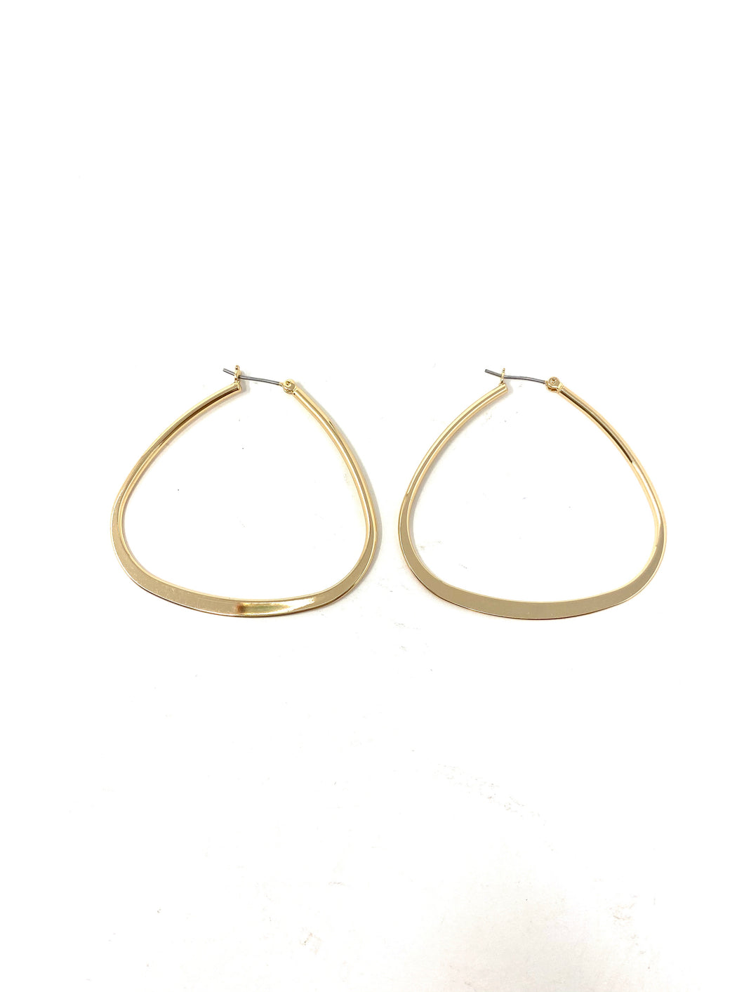 Modern Geometric Gold Hoop Earrings