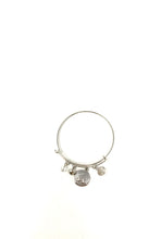 Load image into Gallery viewer, Silver Tone Bangle Charm Bracelet
