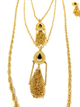 Load image into Gallery viewer, Egyptian Tassel Necklace and Earring Set
