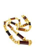 Load image into Gallery viewer, Chunky Gold Tone Chain with Resin Faux Crystals
