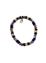 Load image into Gallery viewer, Deep Purple Charm Bracelet With Matching Ring Set
