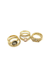 Load image into Gallery viewer, Crystal Ball Gold Tone Ring Multi Pack
