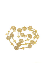 Load image into Gallery viewer, Golden Filigree Coin Necklace
