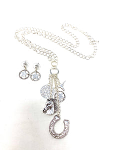 Western Charm Necklace and Earring Set