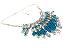 Load image into Gallery viewer, Aquamarine Art Deco Necklace and Ring Set
